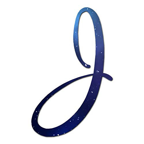 Mural Cursive Font J Initial _ Vinyl Decal Sticker _ 7.5 inch x 12 inch _ Galaxy Mural Cursive Font J Initial _ Vinyl Decal Sticker _ 7.5 inch x 12 inch _ Galaxy