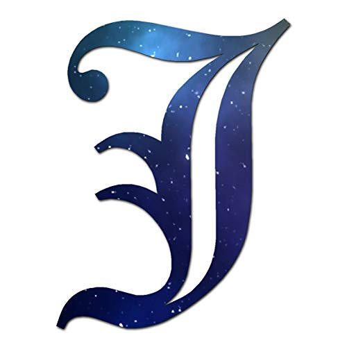 Old English Font J Initial _ Vinyl Decal Sticker _ 9 inch x 12 inch _ Galaxy Old English Font J Initial _ Vinyl Decal Sticker _ 9 inch x 12 inch _ Galaxy
