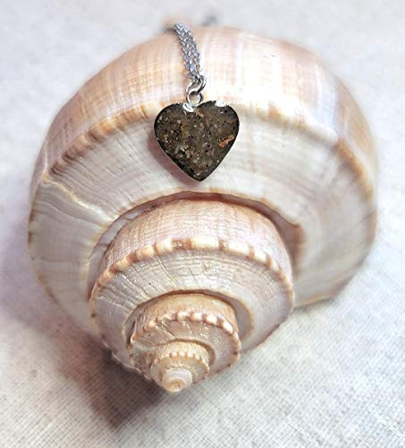 South Carolina _ Edisto Beach Sand Heart Pendant Necklace