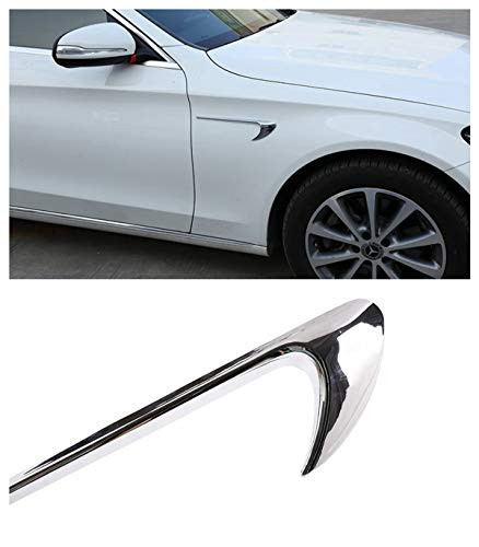 Oritech for Mercedes Benz C Class A Class B Class E Class GLC GLA CLA_ for AMG Refit Accessories Side Fender Boomerang Emblem Bumper Decals Stickers Polish Silver