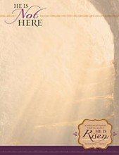 B and H Publishing Group Letterhead_Easter_He is Not Here _Mark 16 6 KJV_ _Pack of 100_ Out of Print