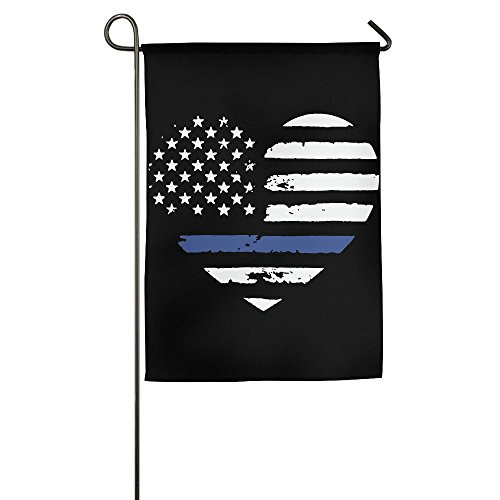 JJKKFG_H Thin Blue Line Heart Flag _ Garden Decorative Demonstration Party Flag JJKKFG_H Thin Blue Line Heart Flag _ Garden Decorative Demonstration Party Flag