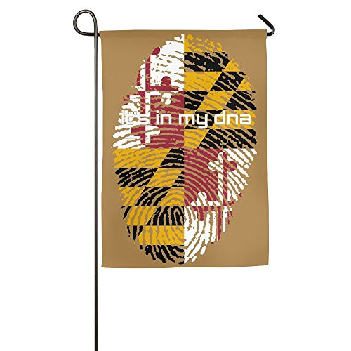 JJKKFG_H Maryland Flag It's In My DNA Fingerprint _ Garden Decorative Demonstration Party Flag