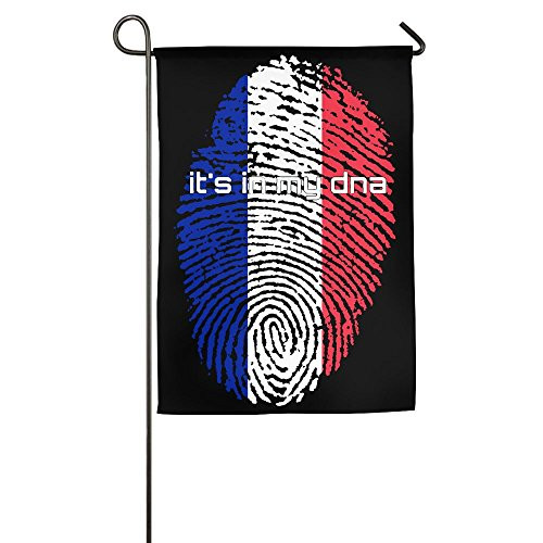 JJKKFG_H France Flag It's In My DNA Fingerprint _ Garden Decorative Demonstration Party Flag