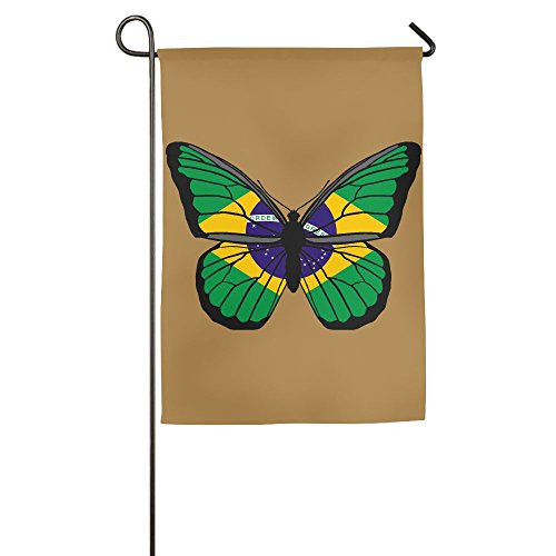 JJKKFG_H Brazil Flag Butterfly _ Garden Decorative Demonstration Party Flag JJKKFG_H Brazil Flag Butterfly _ Garden Decorative Demonstration Party Flag
