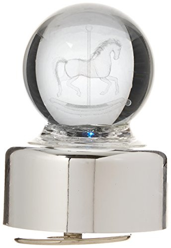 MusicBox Kingdom 10602 Crystal Ball Carousel Horse - Crystal Ball Carousel Horse Playing The Melody "For Elise".,,