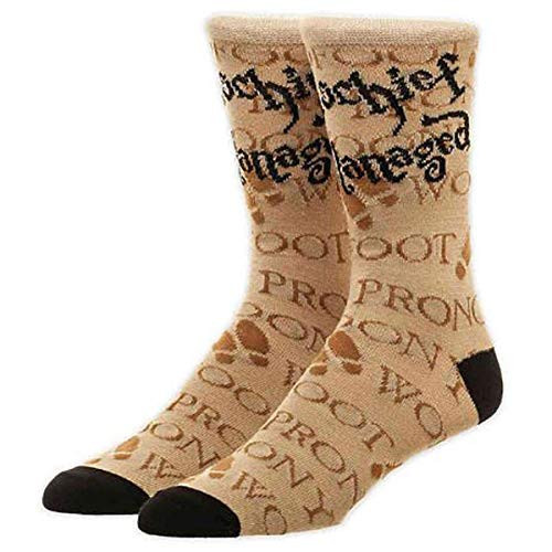 Harry Potter Mischief Managed Marauder's Map Crew Socks_ Size 10_13