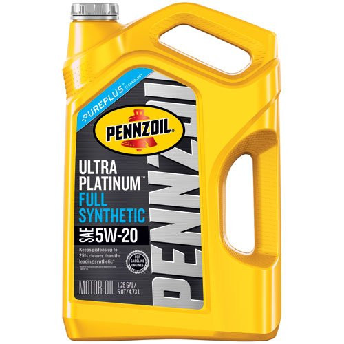 Pennzoil Ultra Platinum Full Synthetic Motor Oil 5W-20, 5 Quart - Pack of 1