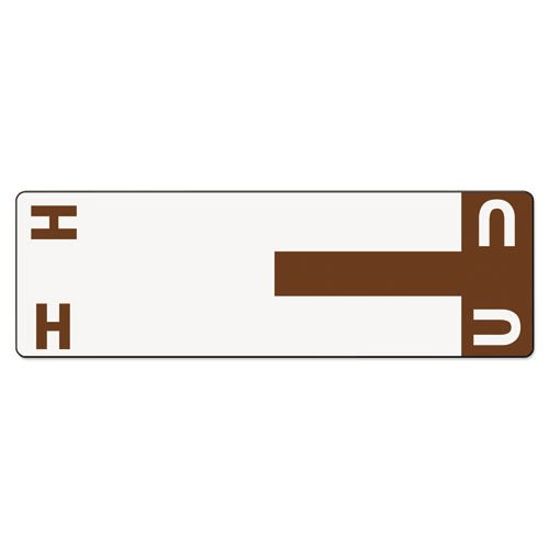 Smead _ Alpha_Z Color_Coded First Letter Name Labels_ H  and  U_ Dark Brown_ 100 Pack 67159 _DMi PK
