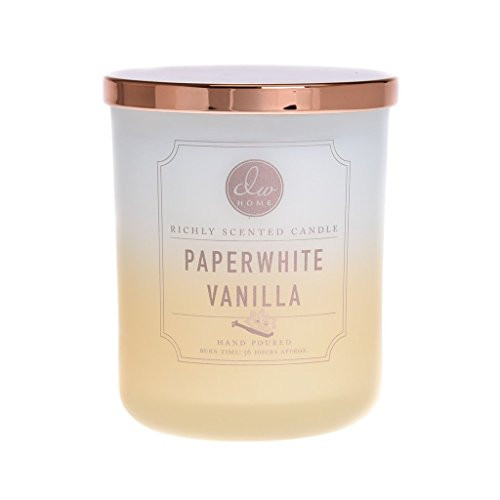 DW Home Decoware Richly Scented Candle Large Double wick Signature Ombre Collection D - Paperwhite Vanilla