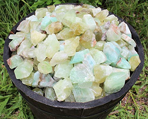 G.I.I. 1 2 LB Rough Green Calcite_ from Madagascar_ Natural Bulk Rocks for Tumbling_ Wire Wrapping_ Polishing_ Wicca and Reiki G.I.I. 1 2 LB Rough Green Calcite_ from Madagascar_ Natural Bulk Rocks for Tumbling_ Wire Wrapping_ Polishing_ Wicca and Reiki