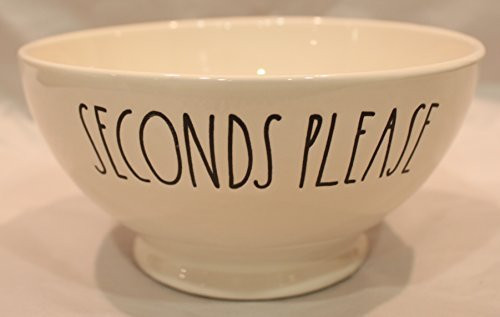 Rae Dunn Magenta Ceramic Cereal Bowl Seconds Please