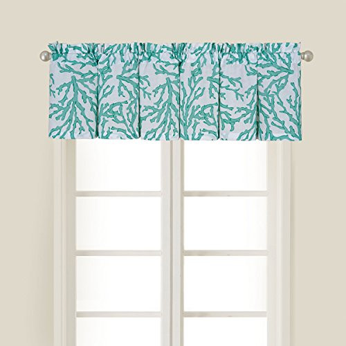 C and F Home Cora Seafoam Valance 15x80 _ Coastal Theme