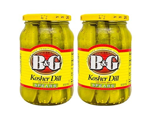 B and G Kosher Dill Pickles with Whole Spices _2 Pack_ Total of 32fl.oz_
