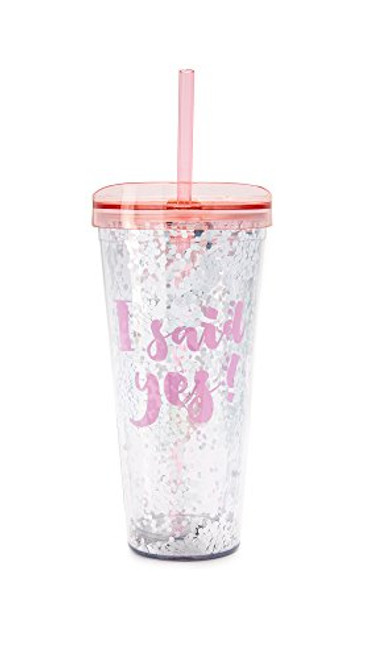 Slant Collections Women's I Said Yes Tumbler, Silver, One Size