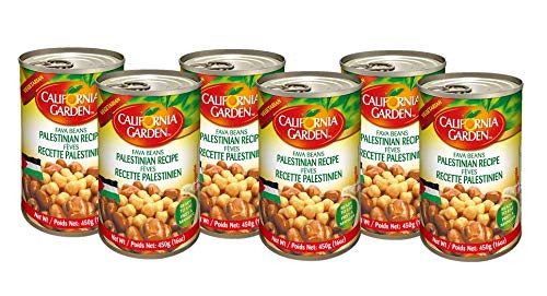California Garden Fava Beans with Chickpeas Palestinian Recipe 6 Cans 16oz 450g each. ????? ?????????? ??? ???? ?? ???? ????? ???? ????????
