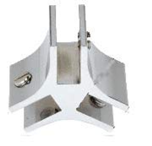 CRL Chrome Anodized Three_Way 120 Degree Standard Connector for 1 2 inch Glass CRL Chrome Anodized Three_Way 120 Degree Standard Connector for 1 2 inch Glass