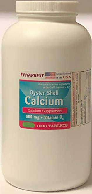 Oyster Shell Calcium 500 mg Plus Vitamin D Supplement _ 1_000 Tablets Oyster Shell Calcium 500 mg Plus Vitamin D Supplement _ 1_000 Tablets