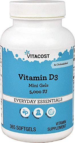 Vitacost Vitamin D3_5000 IU _ 365 Softgels _ Mini Gels