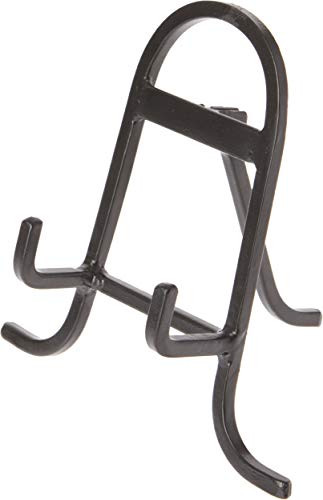 Bard's Small Black Wrought Iron Easel_ 6.25 inch  H x 6 inch  W x 3.25 inch  D_ Pack of 2