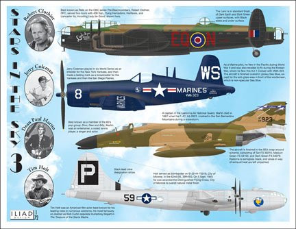 Iliad B_29_ Lancaster_ F4U_ F_4  Stars in The Sky  3 _1 72 Decals_ 72017_