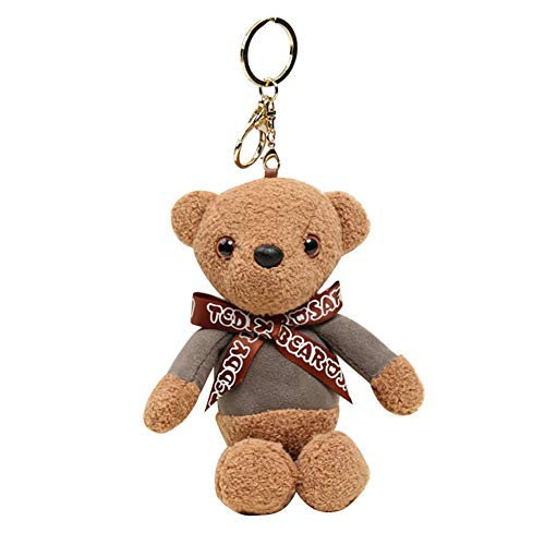 E_House Pop Keychain Gifts Keychains for Women Bear Pendant Keychain Keyring Mini Soft Plush Doll Fragrance Hanging Ornament _ Grey E_House Pop Keychain Gifts Keychains for Women Bear Pendant Keychain Keyring Mini Soft Plush Doll Fragrance Hanging Ornament _ Grey
