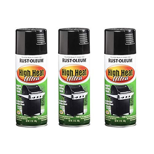 Rust_Oleum 241169A3 High Heat Ultra Spray Paint_ 3 Pack_ Black