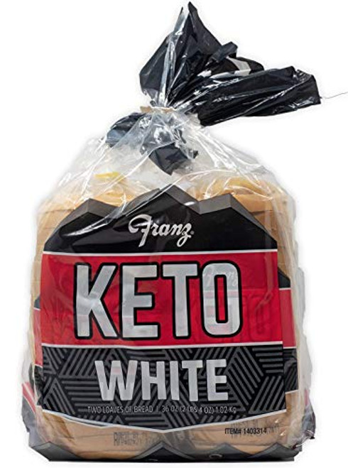 White Keto Bread _ Zero NET Carbs _ Keto Diet Approved _ 2 Loaf Pack _2 x 18oz_