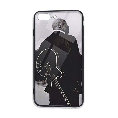 ToniGEmerson B.B. King Personalized iPhone 7 8 Plus TPU Glass Phone Case _TPU Soft Case  Plus  Tempered Glass Case_ Cool Pattern Durable iPhone 7 8 Plus Phone Case