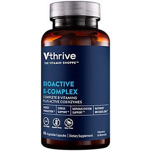 Bioactive BComplex Vitamin B  Plus  Active Coenzymes for Energy Production _60 Vegetable Capsules_