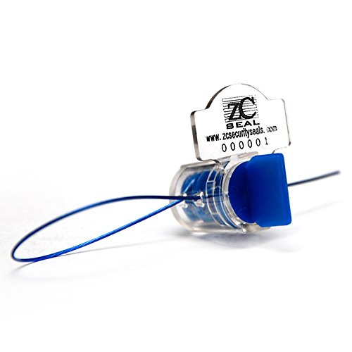 Leadseals_R_ High Electric Security Utility Twist Plastic Meter Seal _Pack of 100_ with Stainless Steel Wire _100m_