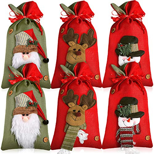 6 Pieces 3D Christmas Drawstring Bags Christmas Candy Bags Christmas Fabric Santa Claus Sack Bags Snowman Santa Claus Elk Drawstring Bags Treat Bags for Holiday Party Supplies Decorations 6 Pieces 3D Christmas Drawstring Bags Christmas Candy Bags Christmas Fabric Santa Claus Sack Bags Snowman Santa Claus Elk Drawstring Bags Treat Bags for Holiday Party Supplies Decorations