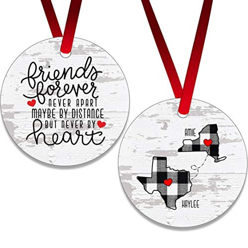 Best Friend Ornament _ Long Distance Friendship _ Moving Away Gift _ by Max And Mitch Co.