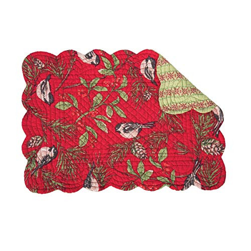 C and F Home Chickadee Red Placemat Rectangular Placemat