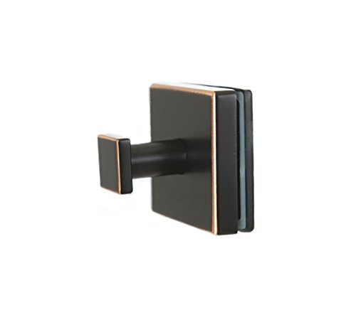 Preferred Bath Accessories 1000-ORB-GM Primo Collection Glass Mounted Robe Hook, Oil Rubbed Bronze