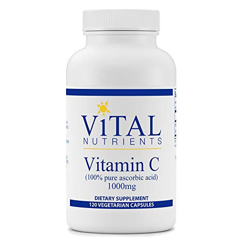 Vital Nutrients _ Vitamin C 1000 mg _100 Percent  Pure Ascorbic Acid_ _ Potent Antioxidant to Support Iron Absorption _ 120 Vegetarian Capsules