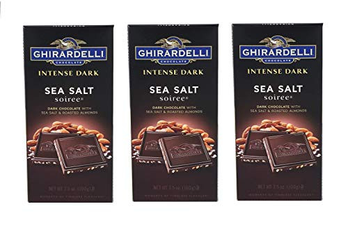 Intense Dark Chocolate bar Sea Salt Soiree 72 Percent Cacao_ 3.5 Ounce Pack of 3 Intense Dark Chocolate bar Sea Salt Soiree 72 Percent Cacao_ 3.5 Ounce Pack of 3