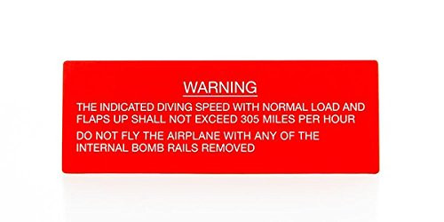 Boeing B_17 Flying Fortress Warning Placard