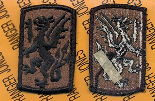 US Army 415th Chemical Brigade OD Green  and  Black SSI Shoulder Patch m e