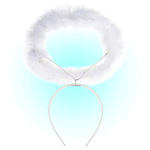 WIDMANN 8636 A ? White Marabou Halo with Headband_ One Size
