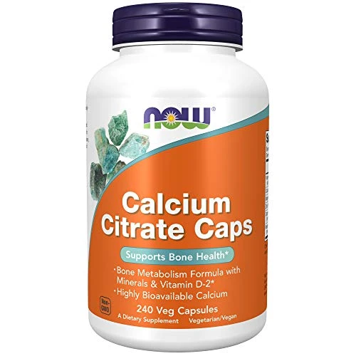 NOW Supplements_ Calcium Citrate with Vitamin D_ Magnesium_ Zinc_ Copper_ and Manganese_ 240 Veg Capsules