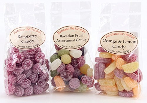 Hermann the German 3_Flavor Variety Pack Orange and Lemon_ Raspberry_ Assorted Fruit 5.29_ounce Bags Hermann the German 3_Flavor Variety Pack Orange and Lemon_ Raspberry_ Assorted Fruit 5.29_ounce Bags