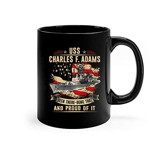 LOVELYTEE USS Charles F. Adams DDG 2 Been There_Done That_ US Navy Ships Mug_ Navy Veteran Mens Gift Idea_ USS Navy Coffee Mug