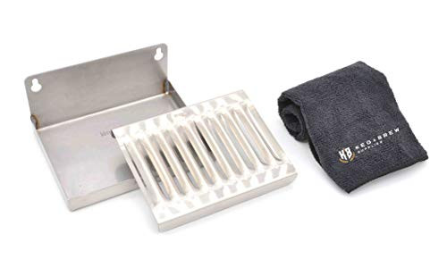 K and B Wall Mount Drip Tray Stainless Steel _ Variations _Wall Mount Drip Tray without Drain_ 4 inch  x 6 inch _
