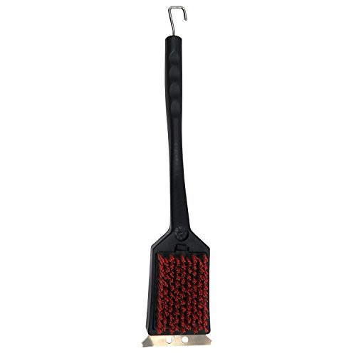 Mr. Bar_B_Q Nylon Tough Brush with Replaceable Head_ Black