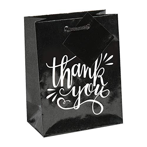 Fun Express SMALL B W THANK YOU GIFT BAGS _DZ_