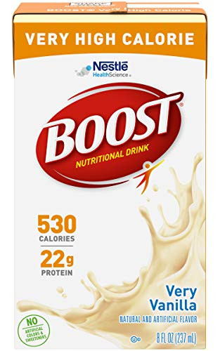 Boost Very High Calorie Nutritional Drink_ Very Vanilla _ No Artificial Colors or Sweeteners _ 8 FL OZ _Pack of 6_