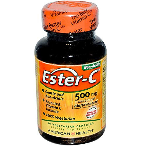 American Health  Ester C _ 500 mg _ with Citrus Bioflavonoids _ 60 Vegetarian Capsules _ 2 Pack!