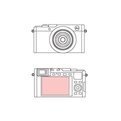 Martin Fields Overlay Plus Screen Protector with Advanced Glass Hard Coating for Leica D-Lux Typ 109