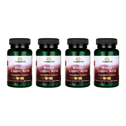Alpha Lipoic Acid Antioxidant Protection Promotes Healthy Blood Sugar Supplement 300 mg 60 Capsules _4 Pack_